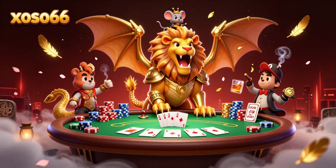 Engage with xoso66 casino magic through a victorious chimera and vibrant poker scene.