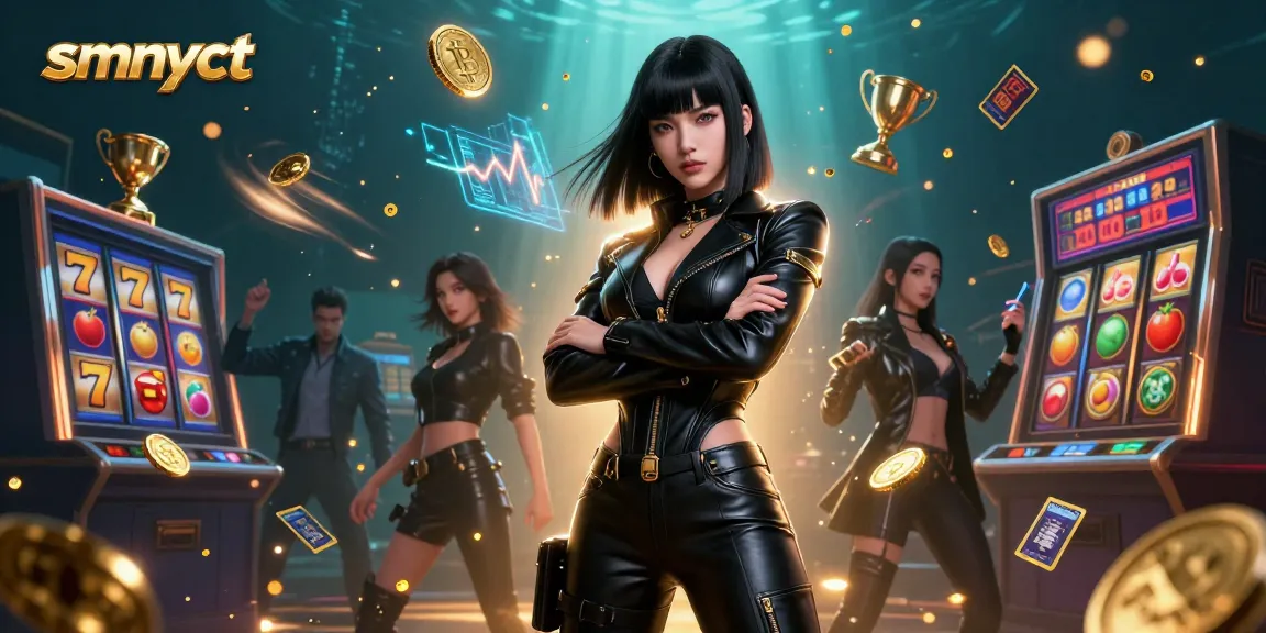 Play exciting casino games with smnyct's engaging and dynamic promotional illustration.