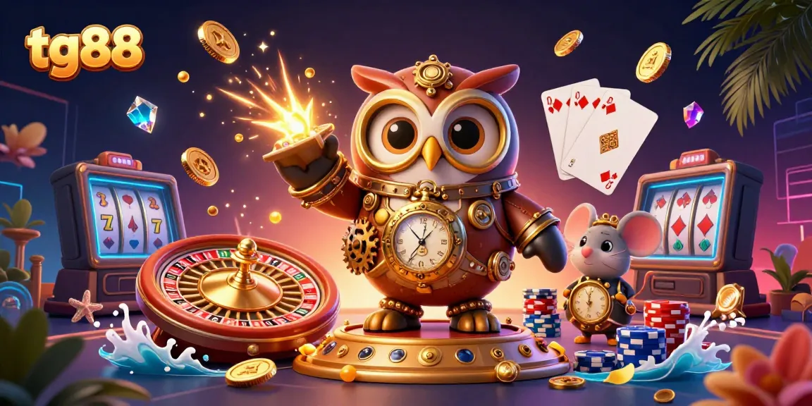 Experience the thrill of winning with tg88 in a vibrant 3D casino scene.