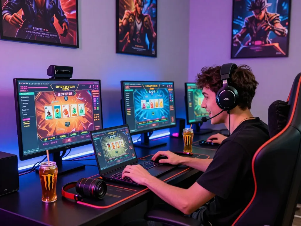 Bomwin online gaming platform showcasing vibrant user interface and immersive setup.