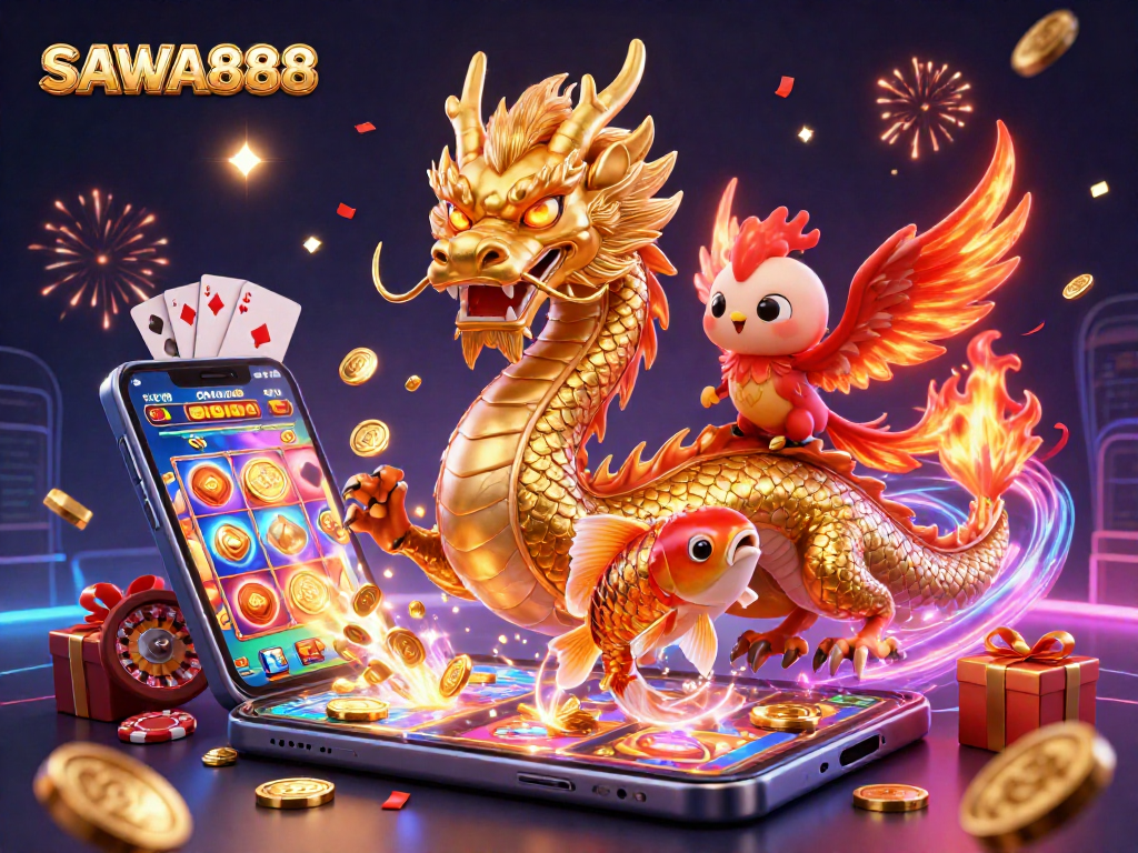 SAWA888 invites gamblers to enjoy thrilling slot gameplay with dynamic characters and exciting casino elements.