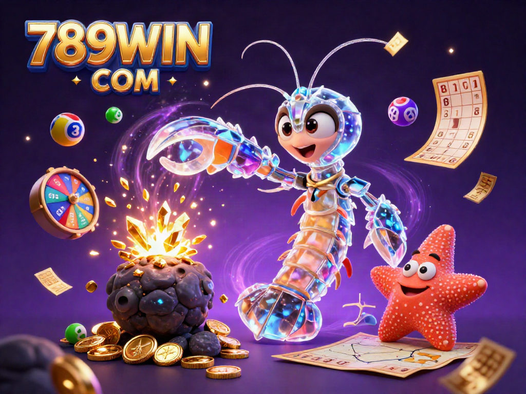 Experience thrilling actions and glittering wins at 789WIN COM with colorful lottery balls and dynamic casino elements.