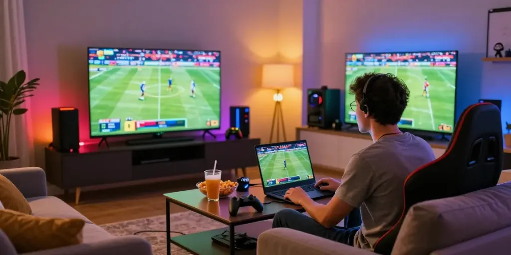 Exciting five88 online gaming experience with engaging sports betting setup.