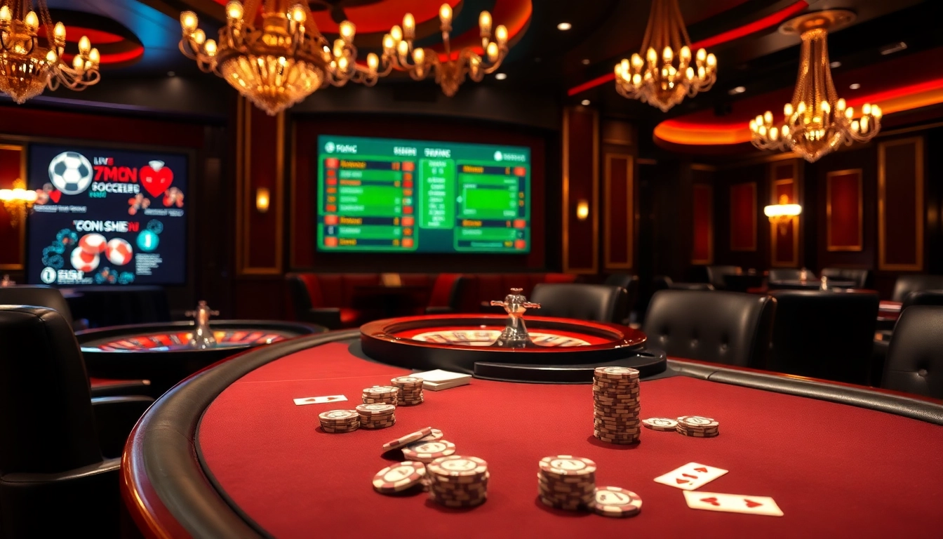 Engage with exhilarating gambling experiences at 7mcn featuring sleek poker tables and roulette wheels.