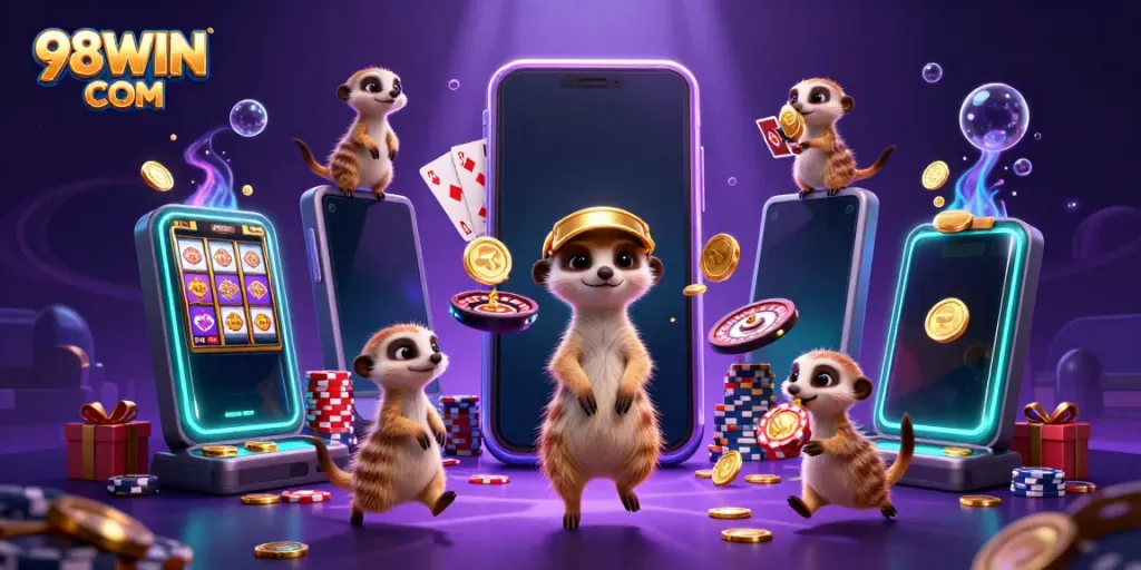 Engage in exhilarating games at 98WIN COM with meerkat casino operators managing a vibrant casino scene.