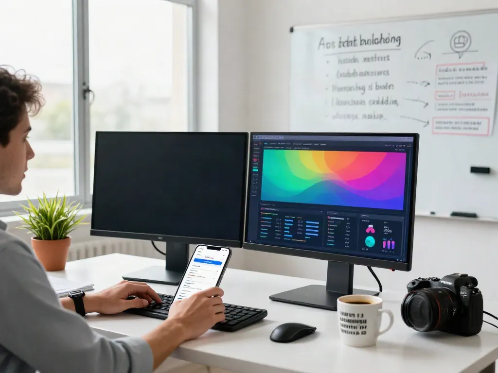 Professional workspace illustrating instant indexing strategies in digital marketing.