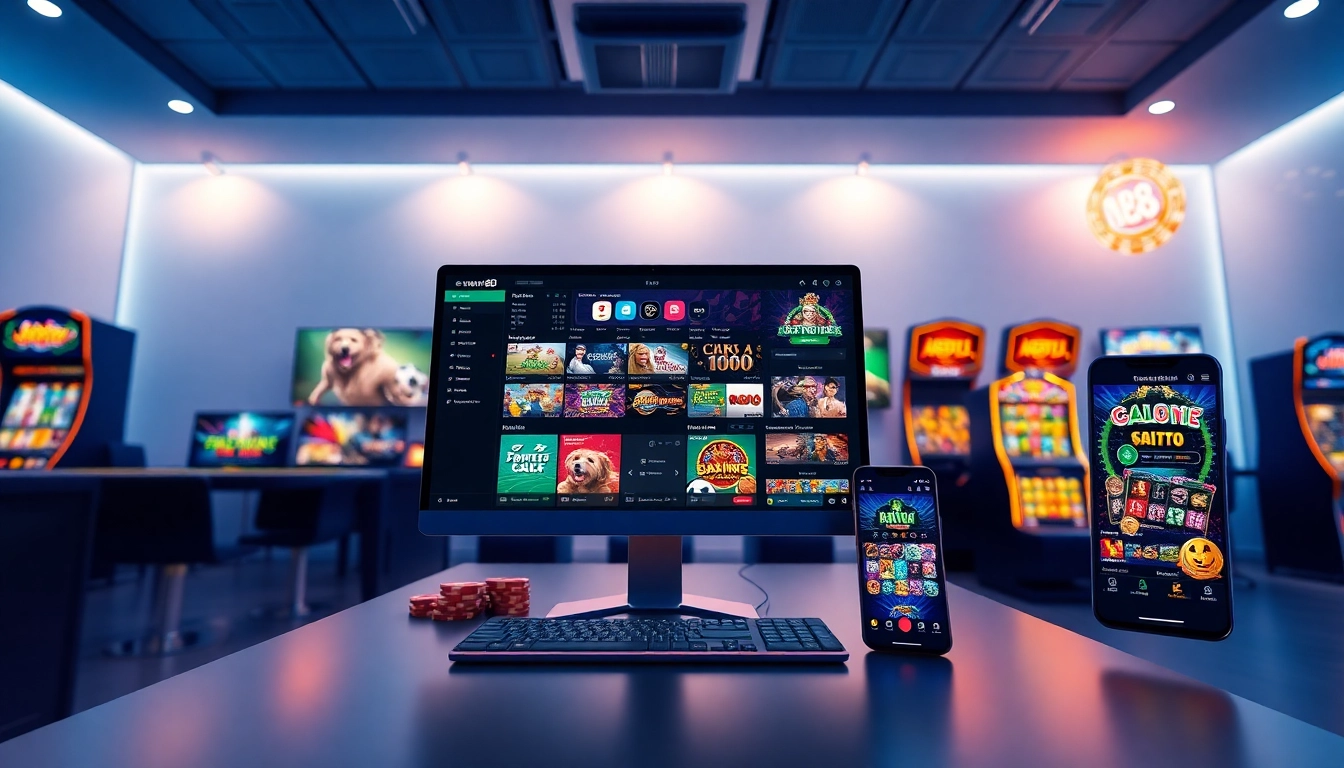 Engaging online gambling interface showcasing new88go.com with vibrant games and trust symbols.