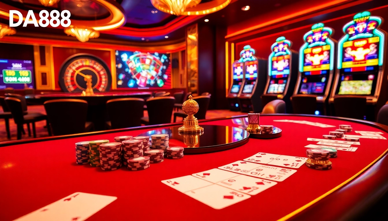 Experience the thrill of online gambling with DA88’s vibrant casino tables and games.