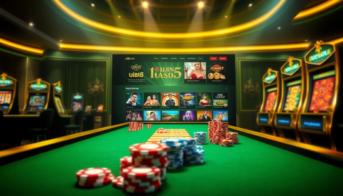 Experience the thrill of gambling at uu88.com with a stunning online casino setup.