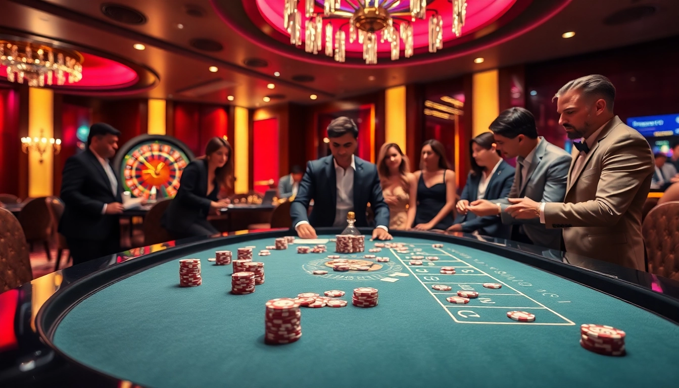 Engaging players experiencing the thrill of rik vip at a luxurious casino table.